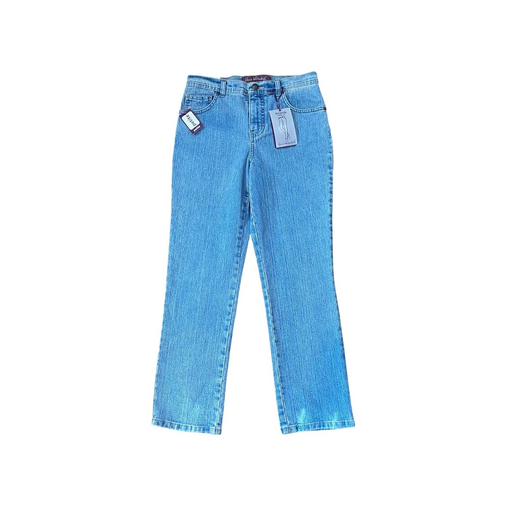 Gloria Vanderbilt Amanda Classic Fit Petite Jeans Light Wash Denim Womens 4P NWT